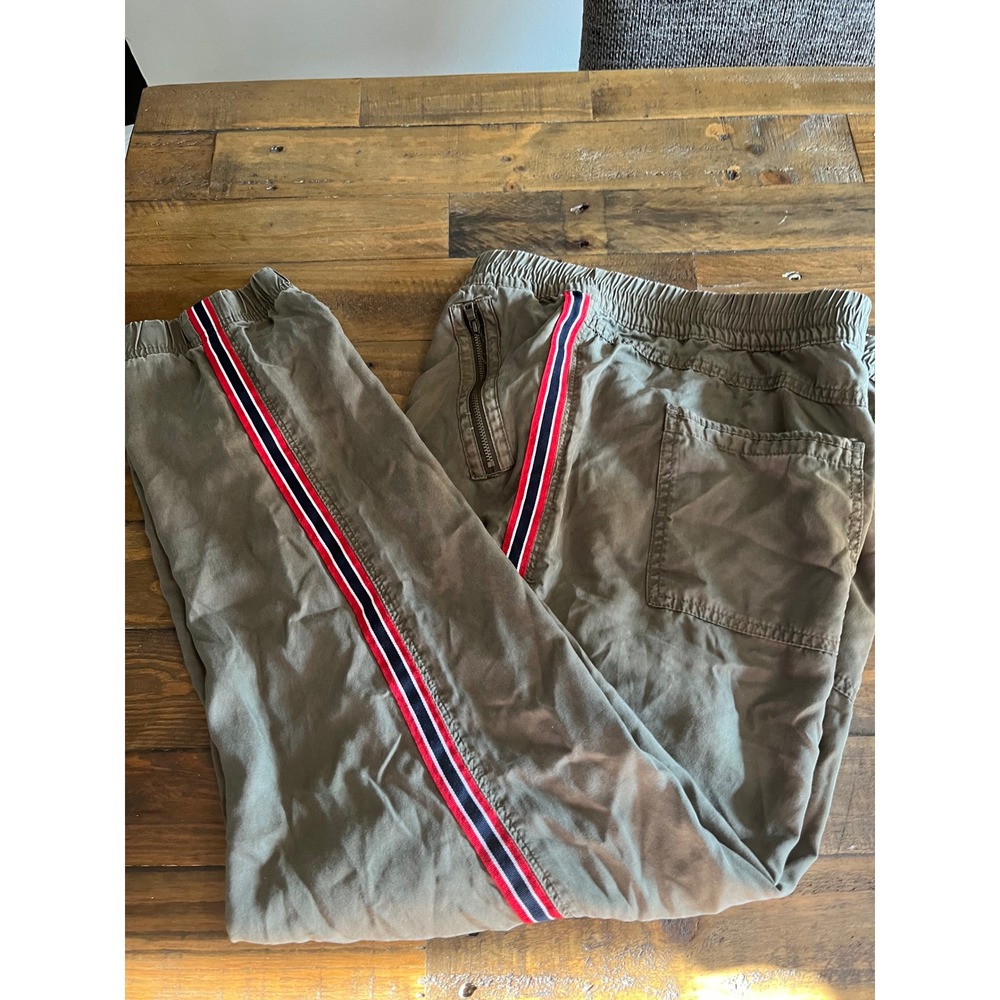 SO Joggers Side Stripe Athleisure Women XL Green Streetwear Pants - Picture 2 of 6